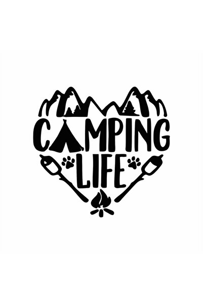 Reysa Tasarım ملصق سيارة للتخييم لايف 15x15 سم أزرق