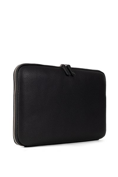 deridense Калъф за лаптоп Macbook Air Pro 13 и 13.3 инча, съвместим с веган кожа, черен