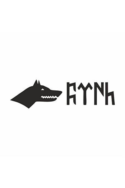 Reysa Tasarım Wolf And Turk Sticker 20x10 Cm Blue