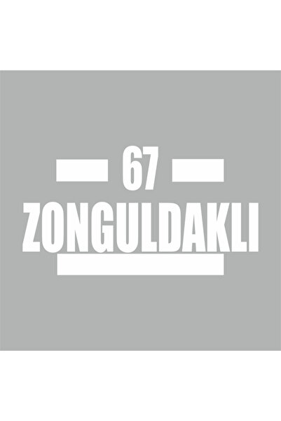 Reysa Tasarım 67 ملصق سيارة Zonguldaklı مقاس 16x9 سم رمادي