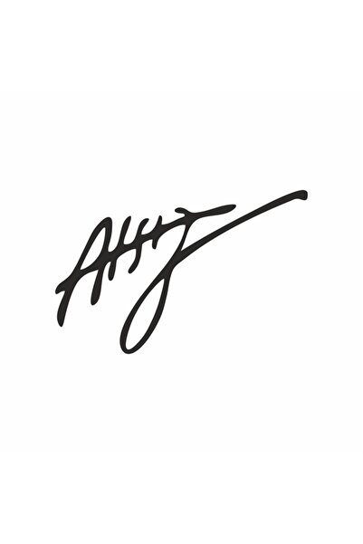 Reysa Tasarım Nihal Atsız Imza Araba Sticker 21x14 Cm Siyah