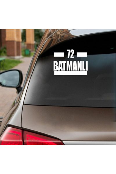 Reysa Tasarım 72 Batman Car Sticker 16x9 Cm White