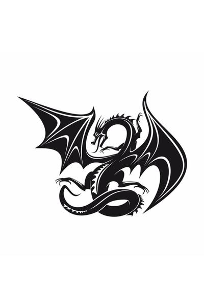 Reysa Tasarım ملصق التنين 20x20 سم أزرق