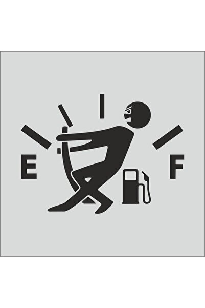 Reysa Tasarım ملصق غطاء خزان السيارة 15x9 سم رمادي