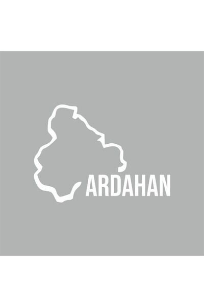Reysa Tasarım ملصق سيارة أرداهان بخريطة 18x13 سم أبيض