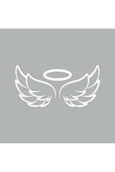 Reysa Tasarım Angel Wings Car Sticker 18x9 Cm White