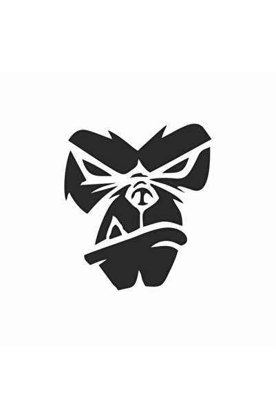 Reysa Tasarım ملصق رأس غوريلا أسود - 20x10 سم