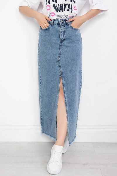PULLIMM Front Triangle Long Skirt STK3065