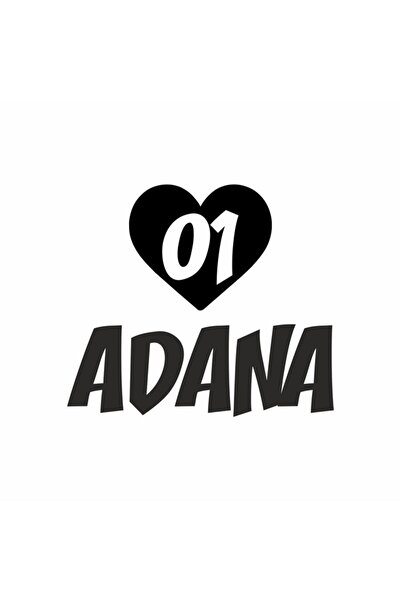 Reysa Tasarım ملصق سيارة أدانا 01 على شكل قلب 20x15 سم أسود