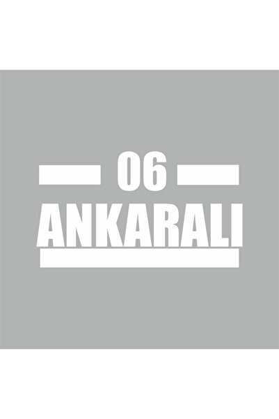 Reysa Tasarım 06 ملصق سيارة أنقرة 16x9 سم أبيض