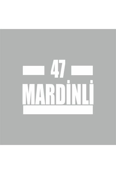 Reysa Tasarım 47 Mardin Car Sticker 16x9 Cm White