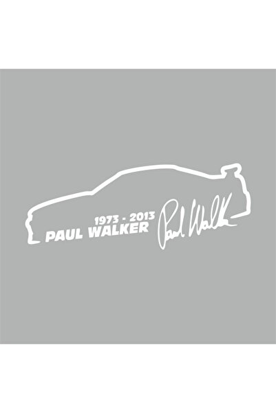 Reysa Tasarım ملصق سيارة مميز من بول ووكر مقاس 20x8 سم رمادي