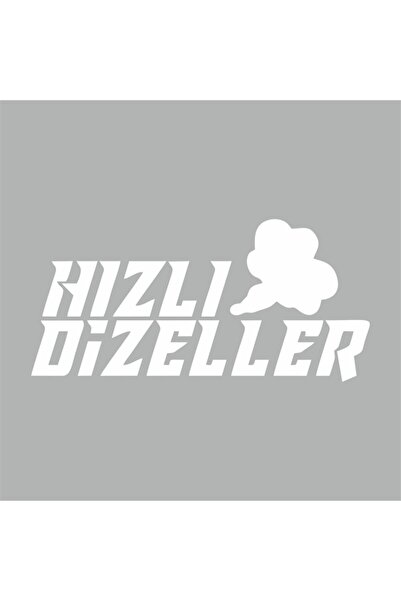 Reysa Tasarım Hızlı Dizeller Araba Sticker 16x8 Cm Gri