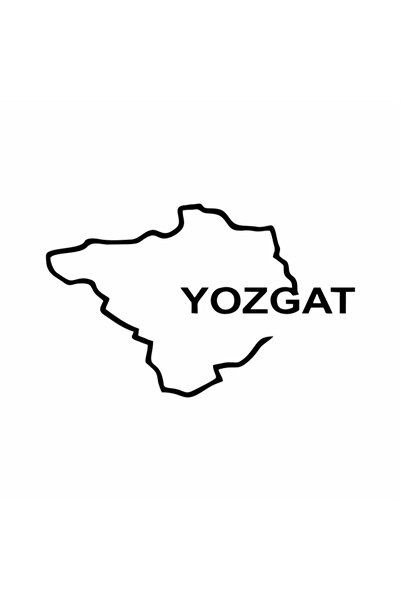 Reysa Tasarım ملصق سيارة Yozgat Map مقاس 17x11 سم باللون الأزرق