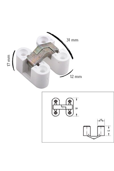 THE WINDS Akıllı Kırma Masa Menteşesi Kahve, Oval Kırma Katlanır Akordiyon Ma...