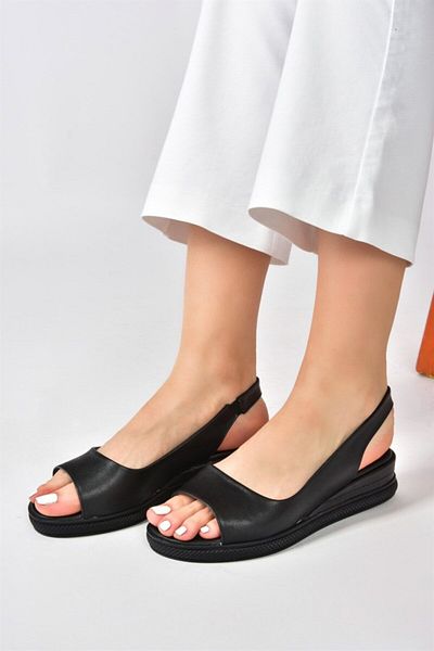Fox Shoes Sandale negre de damă K674300609