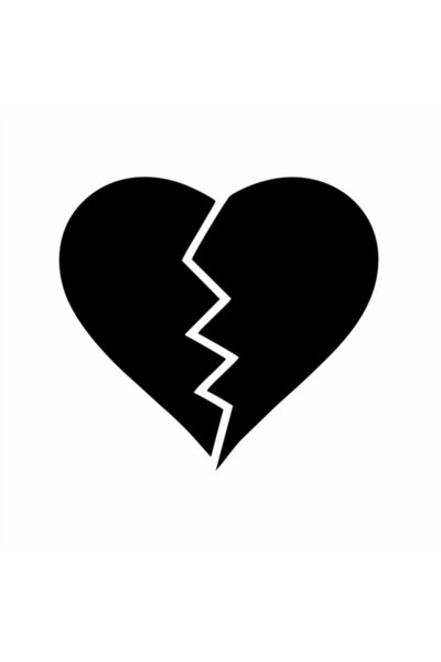 Reysa Tasarım ملصق سيارة مكسور القلب مقاس 15x13 سم أزرق