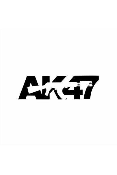 Reysa Tasarım Ak47 Sticker 20x10 Cm Black