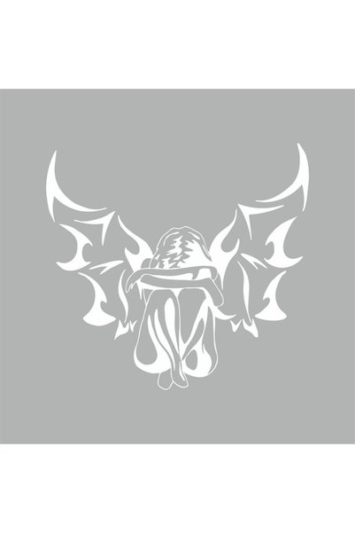 Reysa Tasarım Angel Car Sticker 25x24 Cm Gray