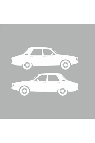 Reysa Tasarım Renault12 Sticker 16x5 Cm Gray