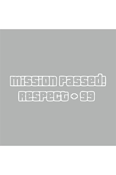 Reysa Tasarım ملصق سيارة Mission Passed Respect 99 مقاس 15x5 سم باللون الأبيض