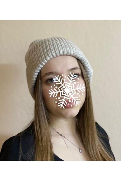 sema aksesuar قبعة شتوية نسائية صوفية سادة - قبعة - هدية عيد الحب