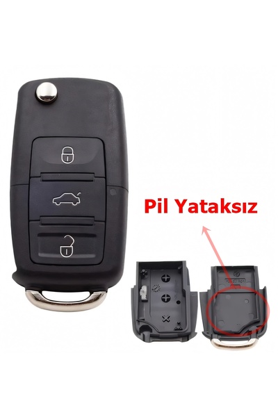 skilit samsun oto kilit Volkswagen Tipli Akıllı Kumanda Kabı Anahtar Kabı Pil...