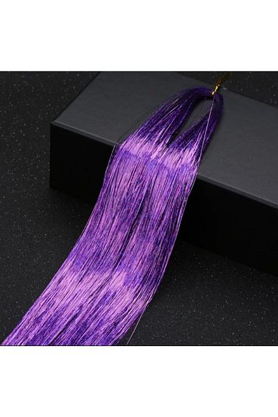 AKOLİFE Purple Hair Glitter - Shimmering Shiny Knitted Welding Bead
