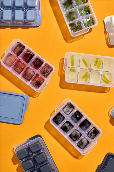 Vienev 2-Piece Silicone Ice Mold 8 Compartments Anthracite