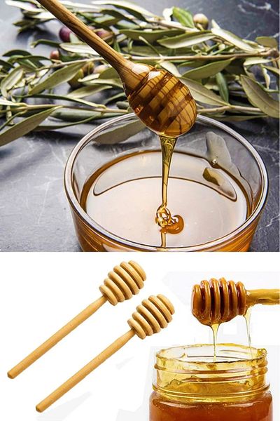 Hilamingo Home طقم ملاعق عسل مكون من قطعتين، ملعقة توزيع العسل