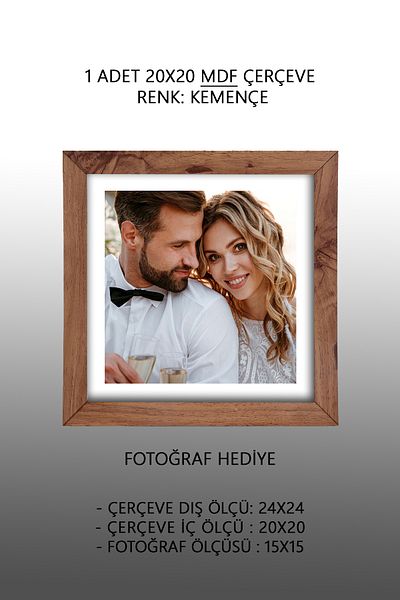 bymat 20X20 Square Frame - Mdf Frame 1 Piece