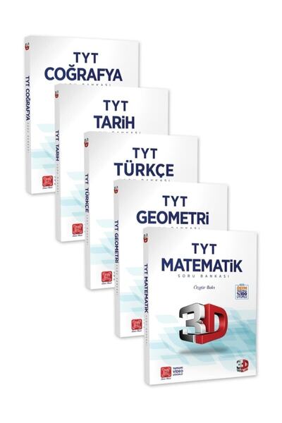 3D Yayınları Tyt Sözel Soru Bankası Seti Matematik Geometri Türkçe Tarih Coğr...
