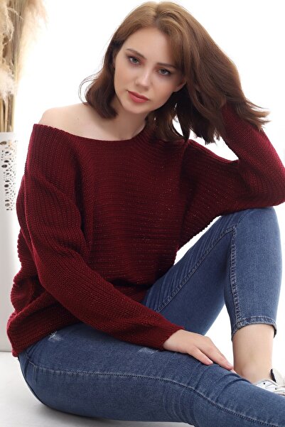 Devinka Pulover Thessaloniki cu mânecă liliac cu sclipici