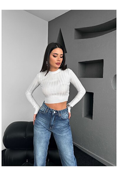 ESRAHELVACI Μπλε ίσιο γνήσιο τζιν