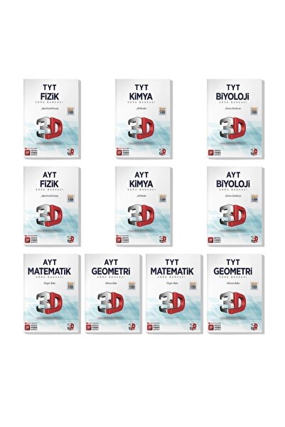 3D Yayınları 3d Tyt Ayt Matematik Geometri Fizik Kimya Biyoloji Soru Bankası ...