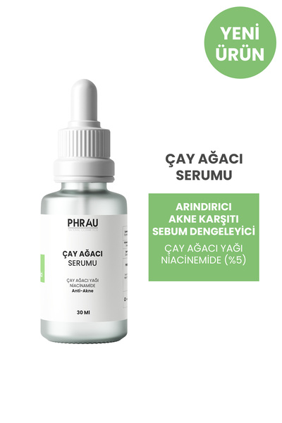 Phrau Çay Ağacı Sos Serumu Sivilce & Akne Karşıtı Arındırıcı Sebum Dengeleyici