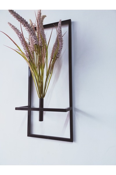 DDTREND DDS-M202 Dekoratif Metal Saksıda Yapay Çiçek Darı Aranjman Duvar Saksısı