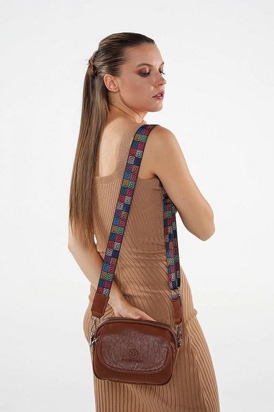HNB Vona Bags Camel Women's Shoulder Bag - Cross Strap, Mv028