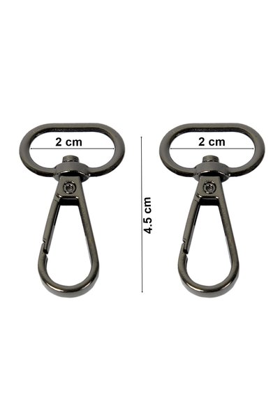Nildenhobim Macrame Keychain and Bag Accessory with Spring Hook Ring Diameter 2 Cm (10 Pieces)