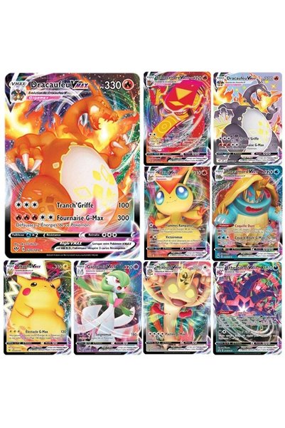 Abetto Market Pokemon Gx and Vmax Custom Game Card (50 Cards)