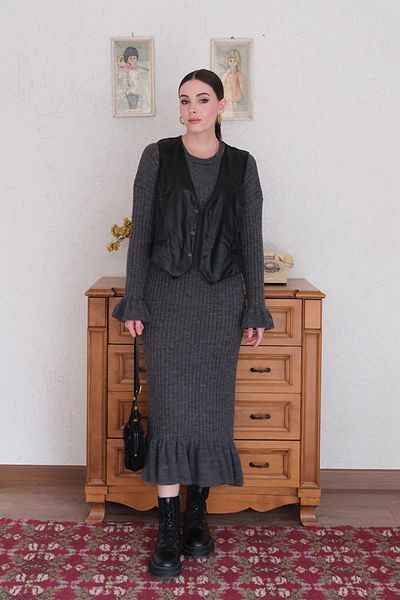 Ceylan Otantik Leather Black Vest