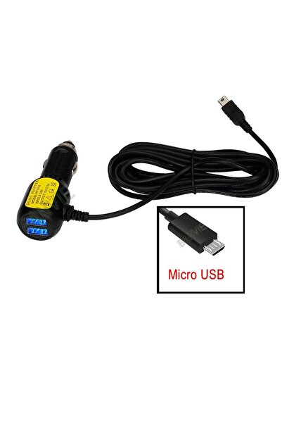 KEEPRO 3 Metre Micro Usb Çakmak Şarj Aleti 2 Port Usb Çakmak Micro Usb Şarj A...
