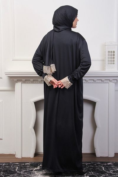 Kutay Collection Stylish Solid Color Women's Prayer Dress with Headscarf