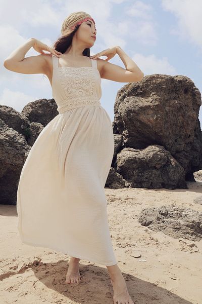 Su Koleksiyon ARTENA LACE COLLAR MUSLIN DRESS