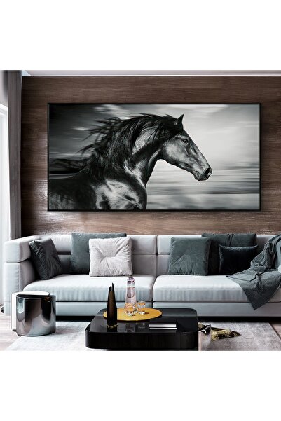 PrintiesPlus Soyut At Tablosu Dekoratif Kanvas Tablo