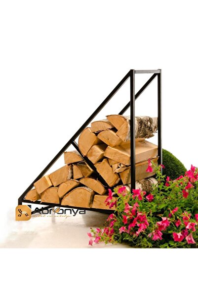 Abronya Soba Yanına Odunluk Odun Kovası Metal Odunluk Şömine Yanına Odunluk