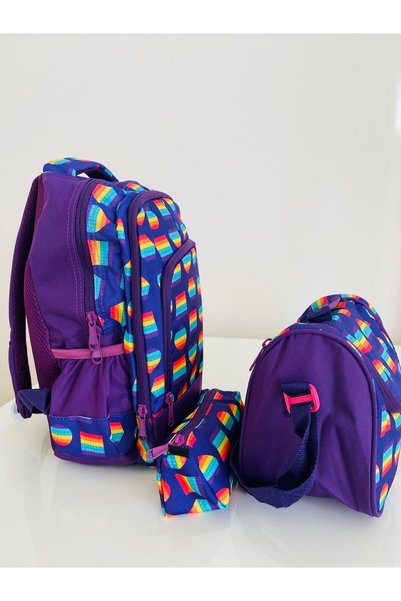 öykümgaleria Girl's Primary School Bag, Lunch Bag and Pen Holder
