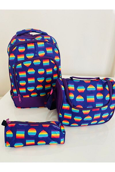 öykümgaleria Girl's Primary School Bag, Lunch Bag and Pen Holder