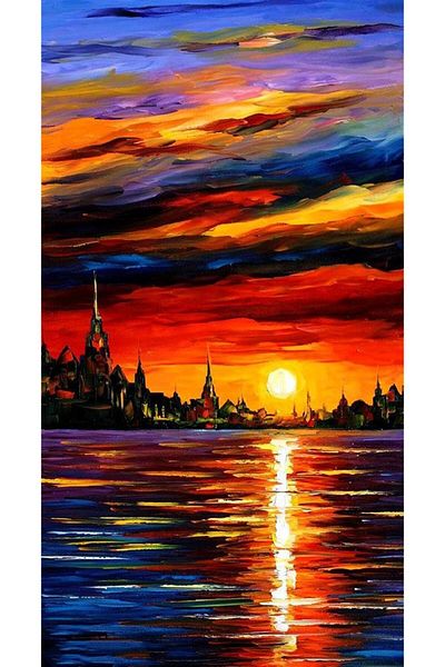 MARCEL SANAT Leonid Afremov Sunset Diamond Mosaic Painting 30x55cm
