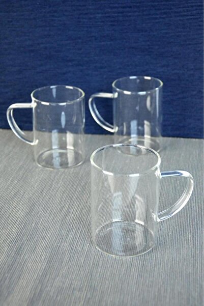 ÇIRPAN EV BOROSİLİKAT CAM 3'LÜ KUPA 200ML